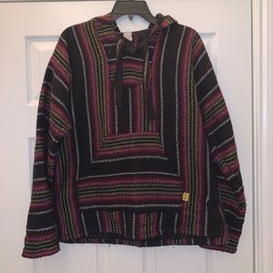 Black and Multi Color Mexican Hoodie